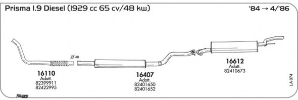 SIGAM LA074 Exhaust System